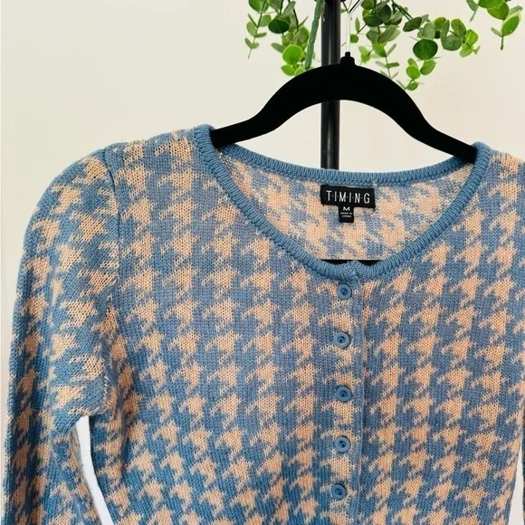 Preppy style, Y2K timing cropped cardigan - Picture 2 of 7